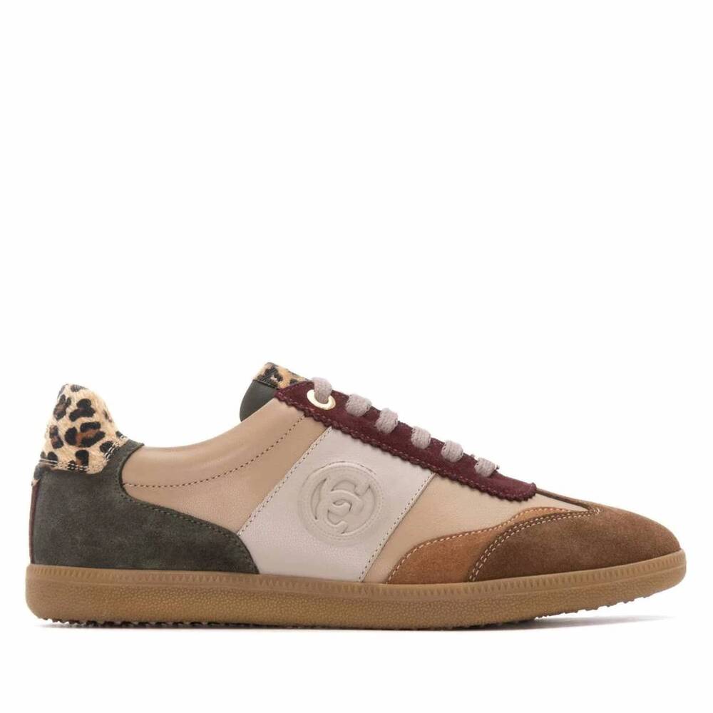 NEW CARMELA women's leather lace-up sneakers in multicolor
